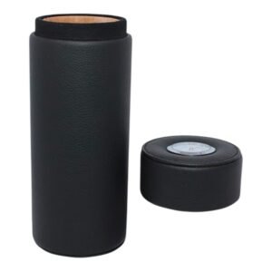 Humidor Cilindrico Negro Pequeño