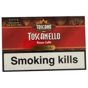 toscano toscanello rosso caffe macciato caja exclusiva para dutty free con 20 tabacos